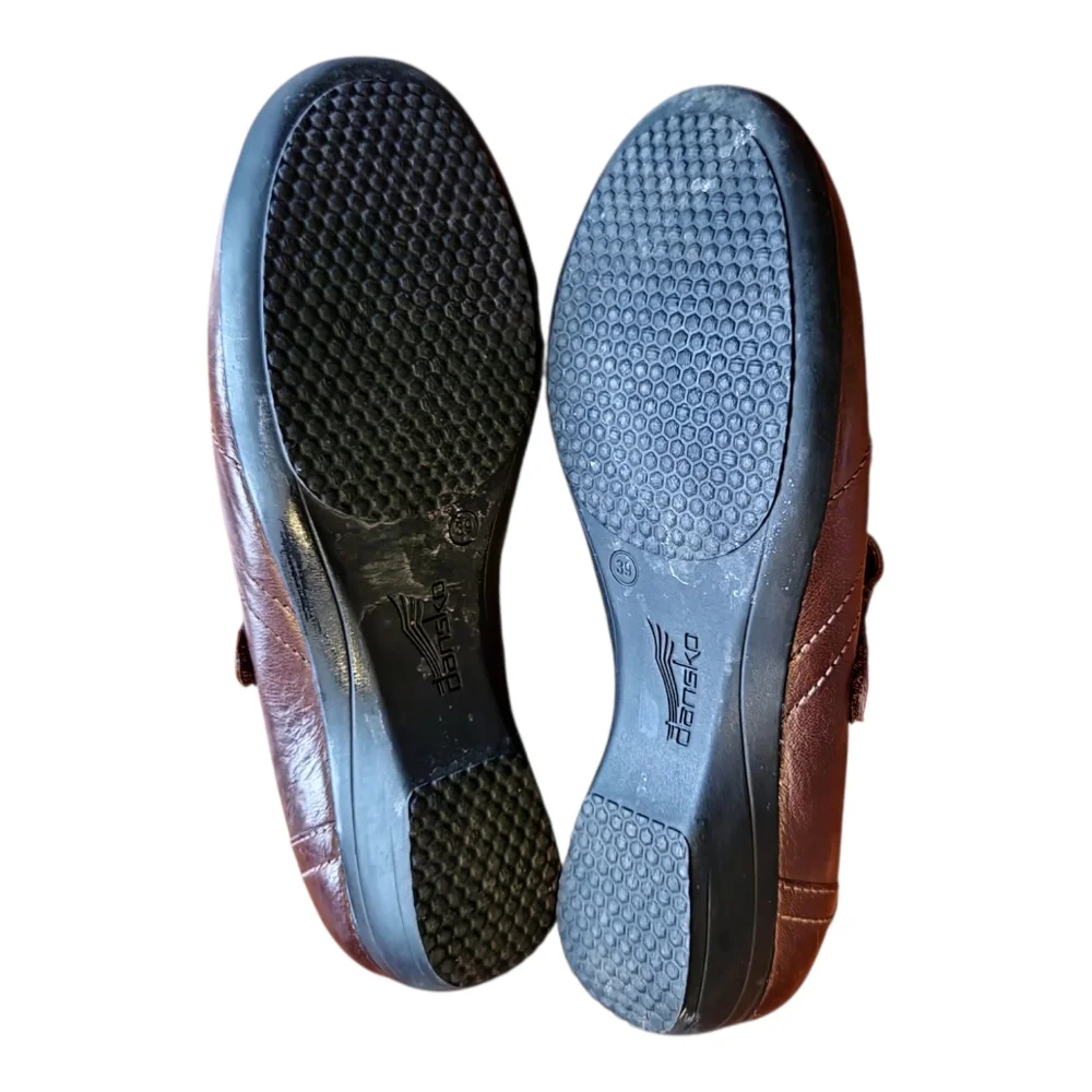 Dansko Brown Franny leather loafers.‎ Size 39 8.5 9 Slip On Comfort Office